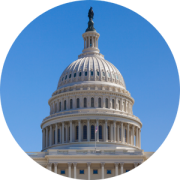 The United States Capitol represents the engaging in policy and legislative advocacy webinar.