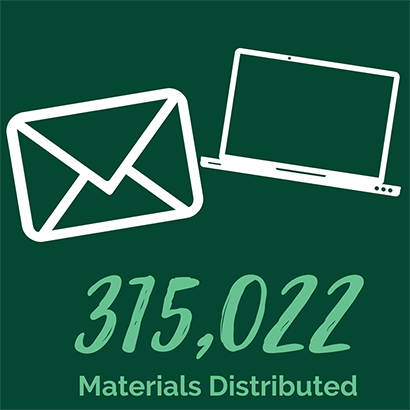 315,022 materials distributed