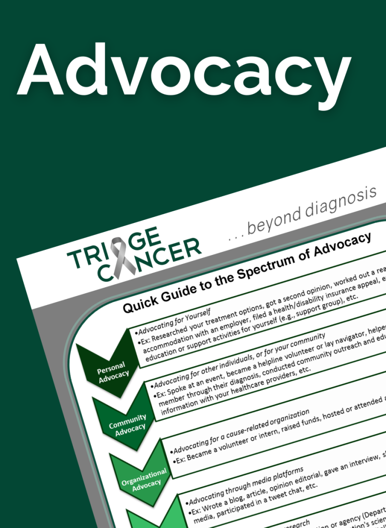 Quick Guides Checklists And Other Materials Triage Cancer