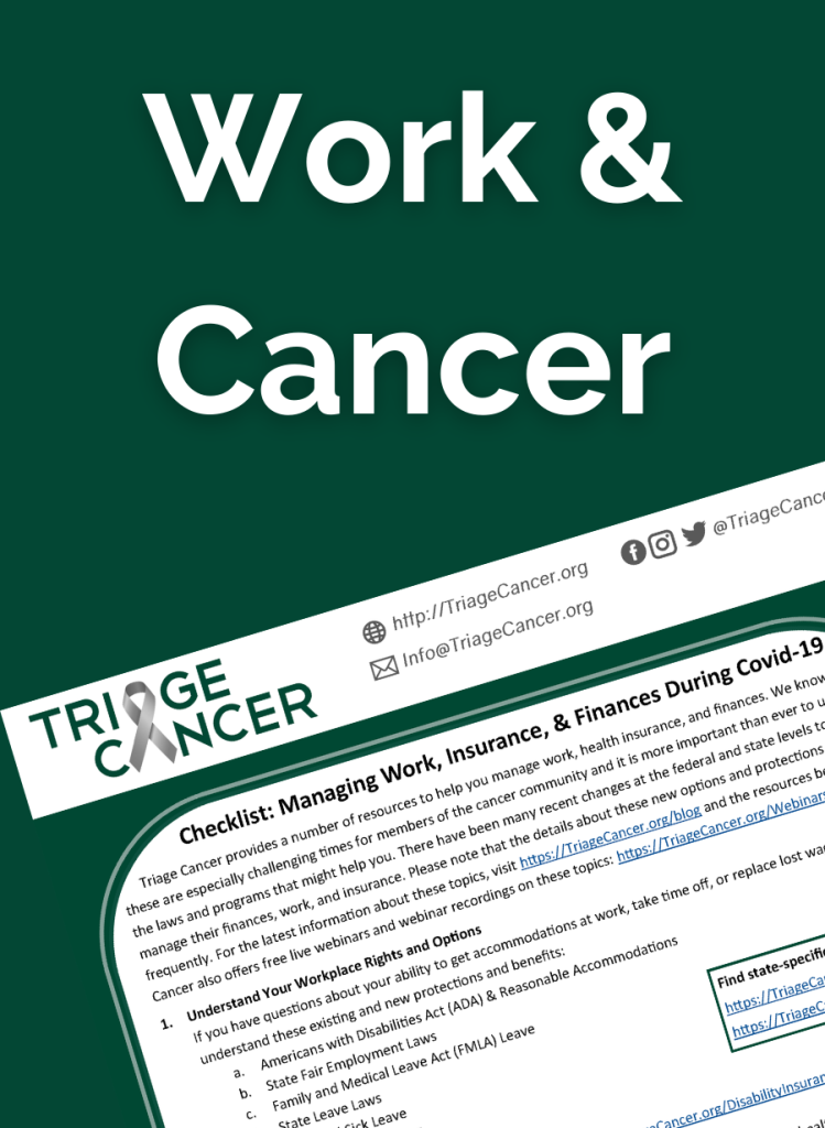 Work & Cancer Materials